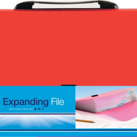 10 Pocket Expanding File 3 Assorted Colours