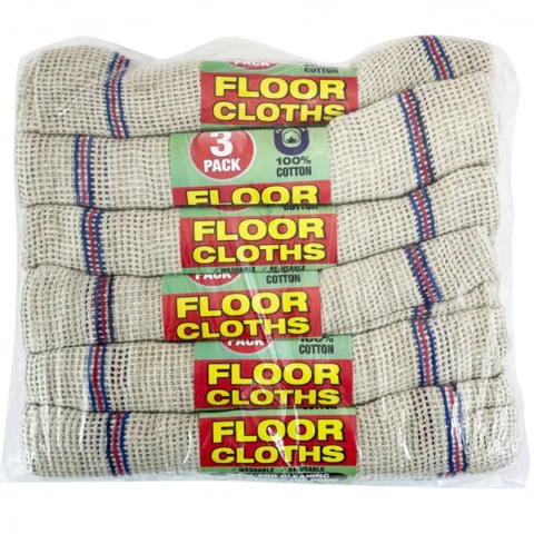 100% Cotton Floor Cloths 18" X 15" 3 Pack