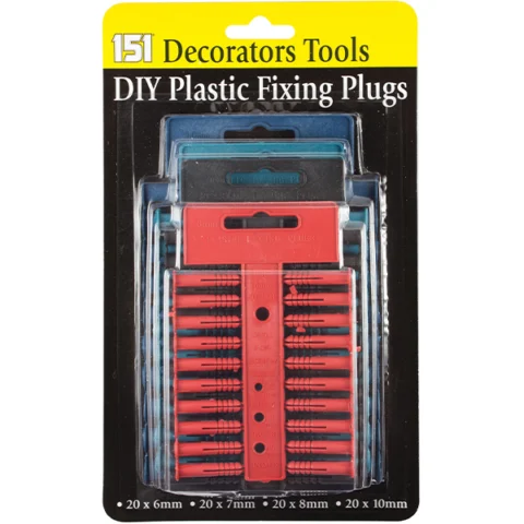 151 Assorted Diy Plastic Fixing Plugs 80 Pack