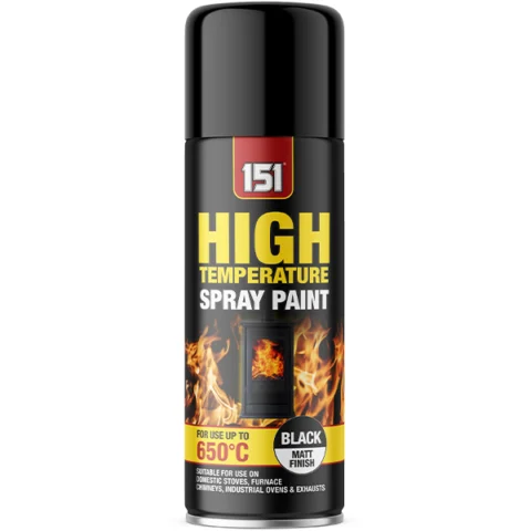 151 Black Matt High Temperature Spray Paint 400ml