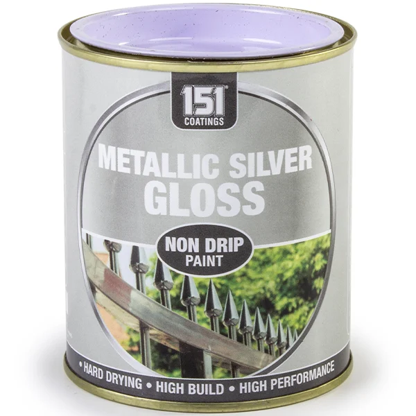 151 Metallic Silver Gloss Non-Drip Paint 300ml