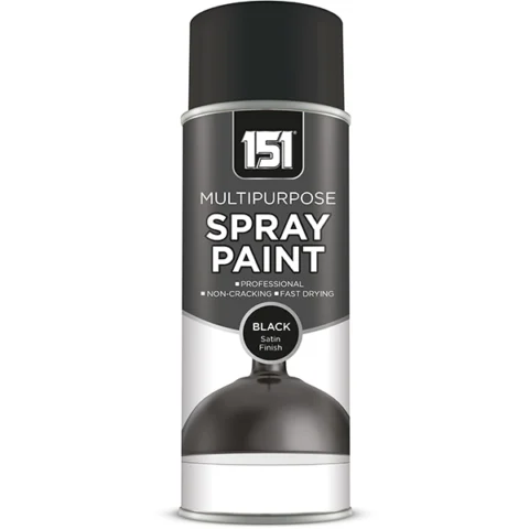 151 Multipurpose Black Satin Spray Paint 400ml