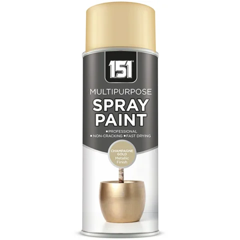 151 Multipurpose Champagne Gold Metallic Gloss Spray Paint 400ml