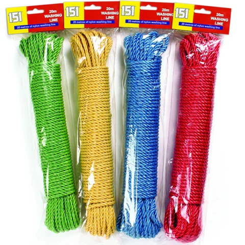 151 Nylon Washing Line 20m Assorted Colours