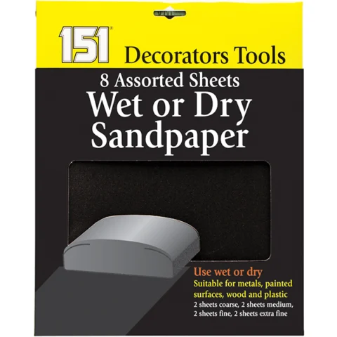 151 Wet Or Dry Sandpaper 8 Pack