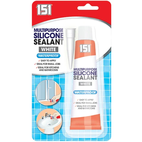 151 White Multipurpose Silicone Sealant 70g
