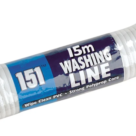 151 White PVC Washing Line 15m
