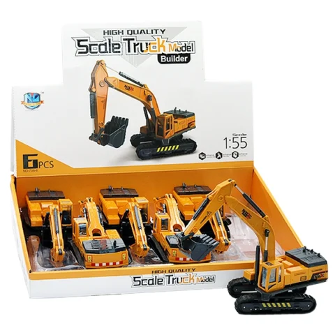 1:55 Scale Large 360° Excavator Digger Trucks 6pc