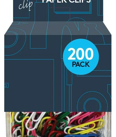 200 Paper Clips Assorted Colours
