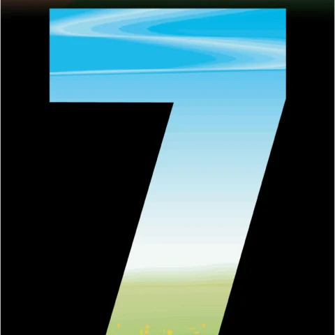 2pk Adhesive Meadow Wheelie Bin Number 7