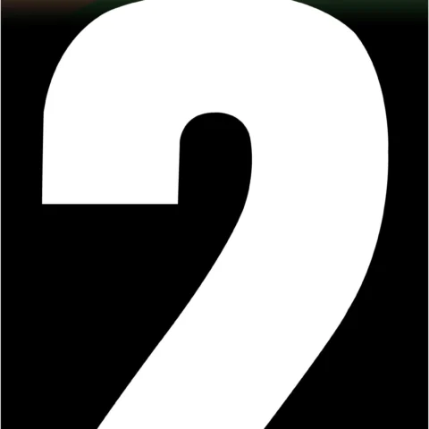 2pk Value Adhesive White Wheelie Bin Numbers 2