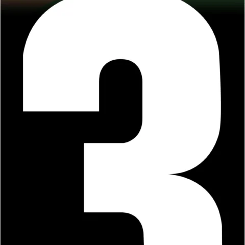 2pk Value Adhesive White Wheelie Bin Numbers 3