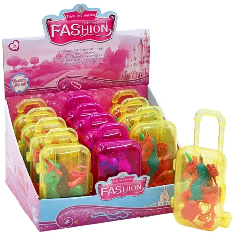 3.5" Pony With Accessories In Suitcase Assorted 12pc