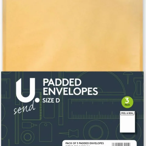 3 Pack Size D Padded Envelopes 230mm X 260mm