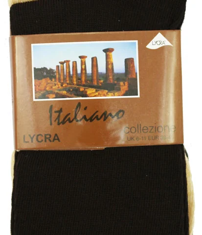 3pk Italiano Lycra Socks - 4/Colours Assorted