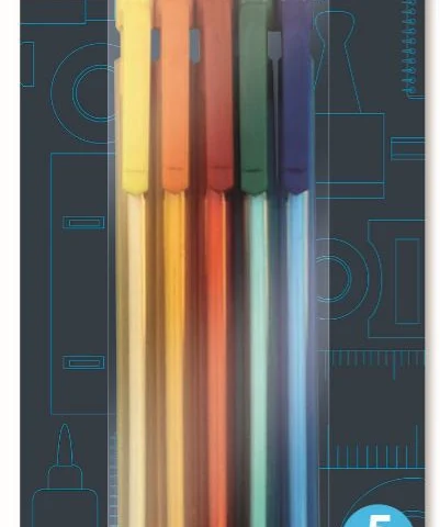 5pk Mechanical Pencils Assorted Body Colours