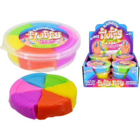 6-in-1 Rainbow Fluffy Putty 168g