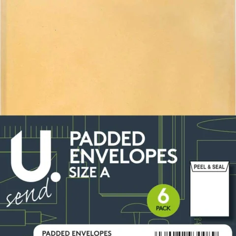 6 Pack Size A Padded Envelopes 120mm X 170mm