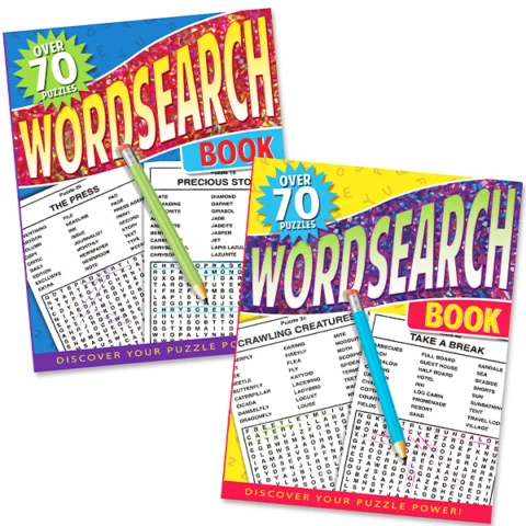70 Puzzle 80GSM Word Search Book Assorted