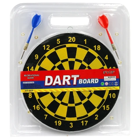 9" X 1/2" Dart Board With 2 Darts