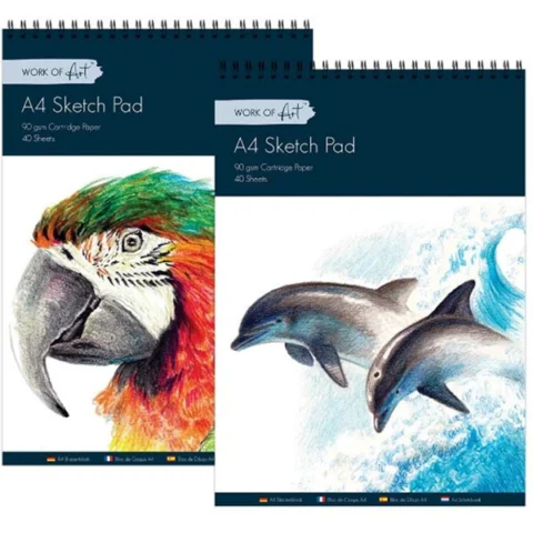 A4 Artists Sketch Pad 40 Sheet Assorted