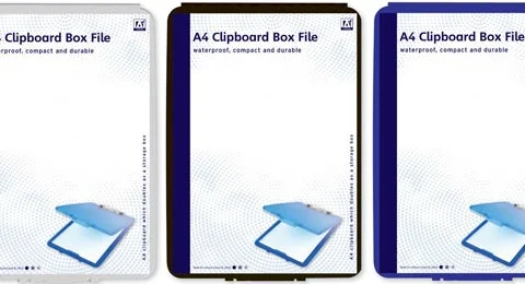 A4 Clipboard Box File 3-Pack