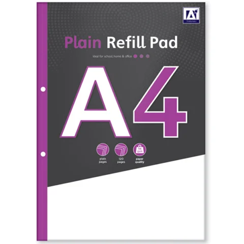 A4 Plain Refill Pad 56Gsm 120 Pages