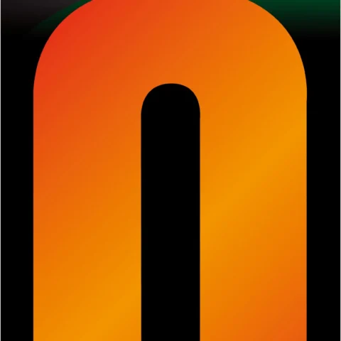Adhesive Hi Vis Luminous Orange Wheelie Bin Number 0