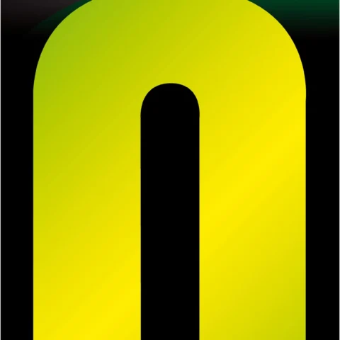 Adhesive Hi Vis Luminous Yellow Wheelie Bin Number 0