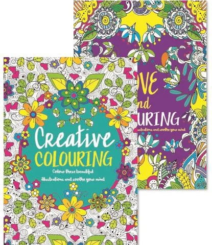 Adult Colouring Book 3&4 2 Assorted Designs