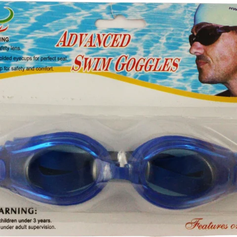 Advanced Swimming Goggles - Crystal Clear Lens, Molded Eye Cups, Adjustable Strap