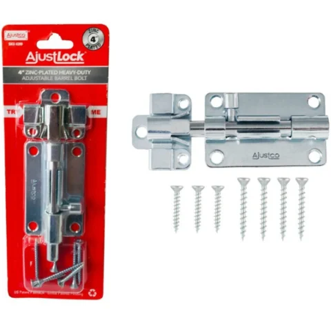 Ajustlock 4" Zinc-Plated Heavy Duty Adjustable Barrel Bolt
