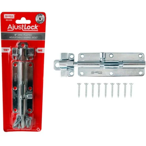 Ajustlock 5" Zinc-Plated Adjustable Barrel Bolt