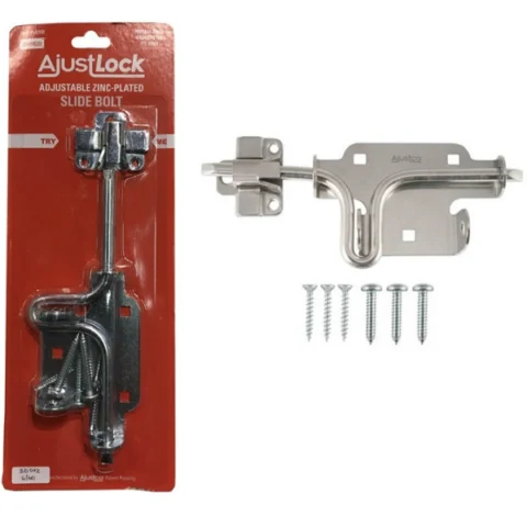 Ajustlock Adjustable Zinc-Plated Slide Bolt