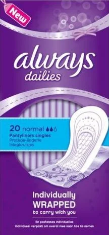 Always Dailies Normal Wrapped 20pk