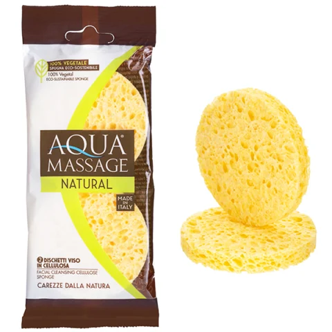 Aqua Cellulose Facial Cleansing Sponge 2pc