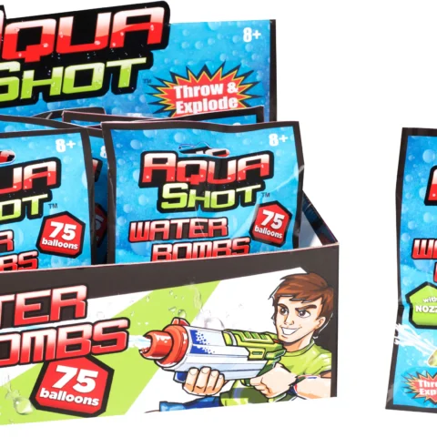 Aqua Shot Water Bombs with Nozzle 75 Pack