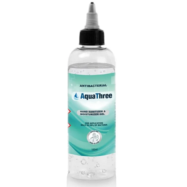 Aquathree 70% Alcohol Antibacterial Hand Sanitiser Gel 100ml