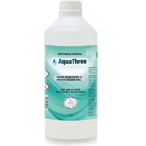 Aquathree 70% Alcohol Antibacterial Hand Sanitiser Gel 1l