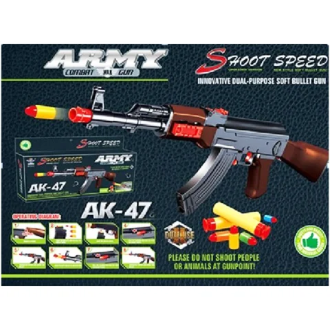 Army Ak-47 Soft Bullet Gun Play Set