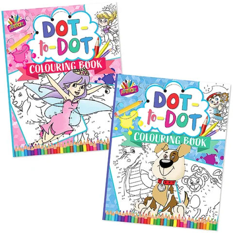 Artbox 80GSM Dot-To-Dot Colouring Book Assorted