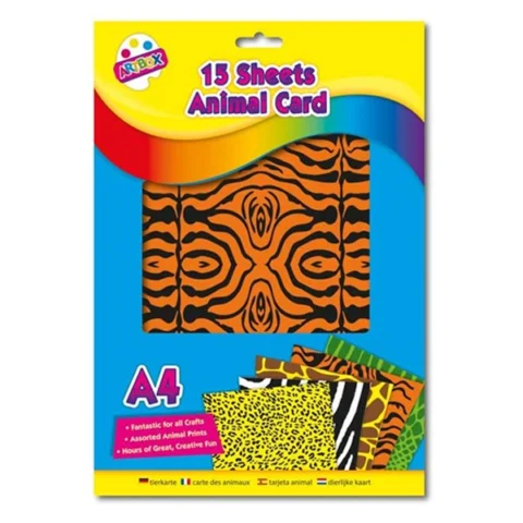 Artbox A4 Animal Print Craft Card 15 Sheets