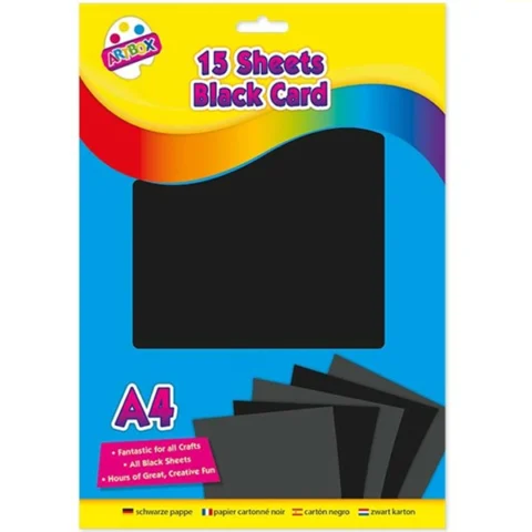 Artbox A4 Black Activity Card 15 Sheets