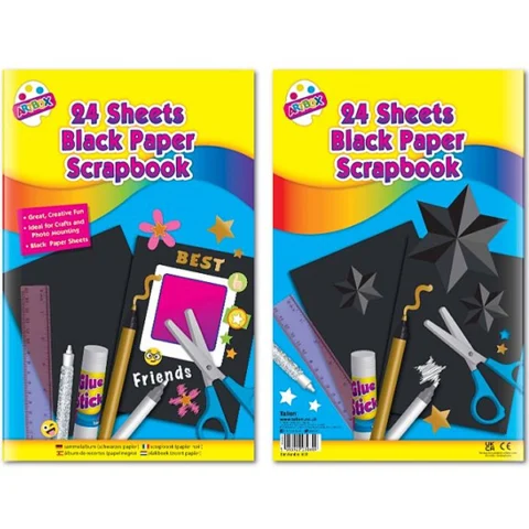 Artbox A4 Black Scrapbook 24 Sheets