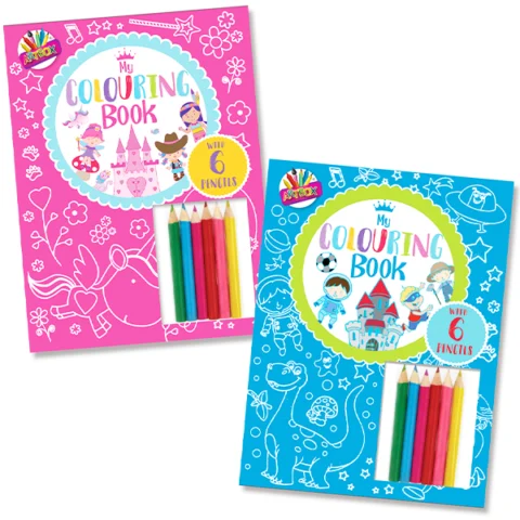 Artbox A4 My Colouring Book With 6 Pencils Assorted