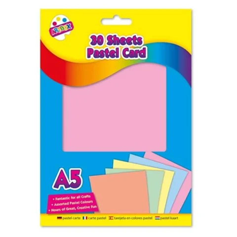 Artbox A5 Assorted Colour Pastel Card 30 Sheets