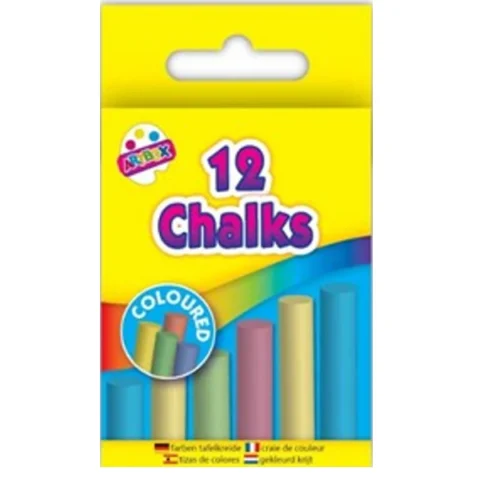 Artbox Assorted Colour Chalks 12 Pack