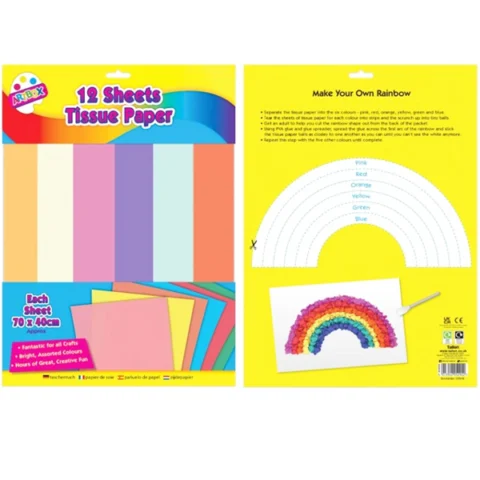 Artbox Assorted Colour Craft Tissue Paper 12 Sheets