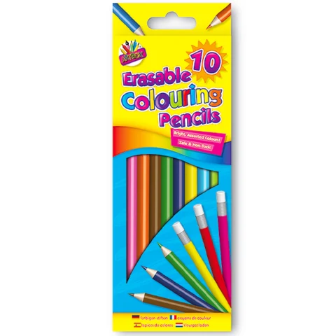 Artbox Assorted Colour Erasable Colouring Pencils 10 Pack