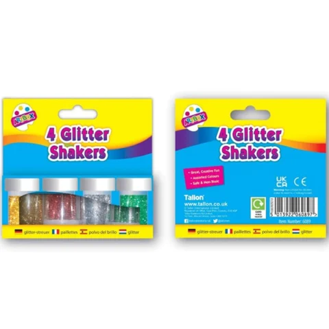 Artbox Assorted Colour Glitter Shakers 16G 4 Pack